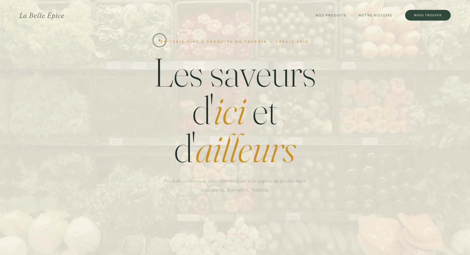 Site internet épicerie fine La Belle Épice réalisé par OptiFlow Metz